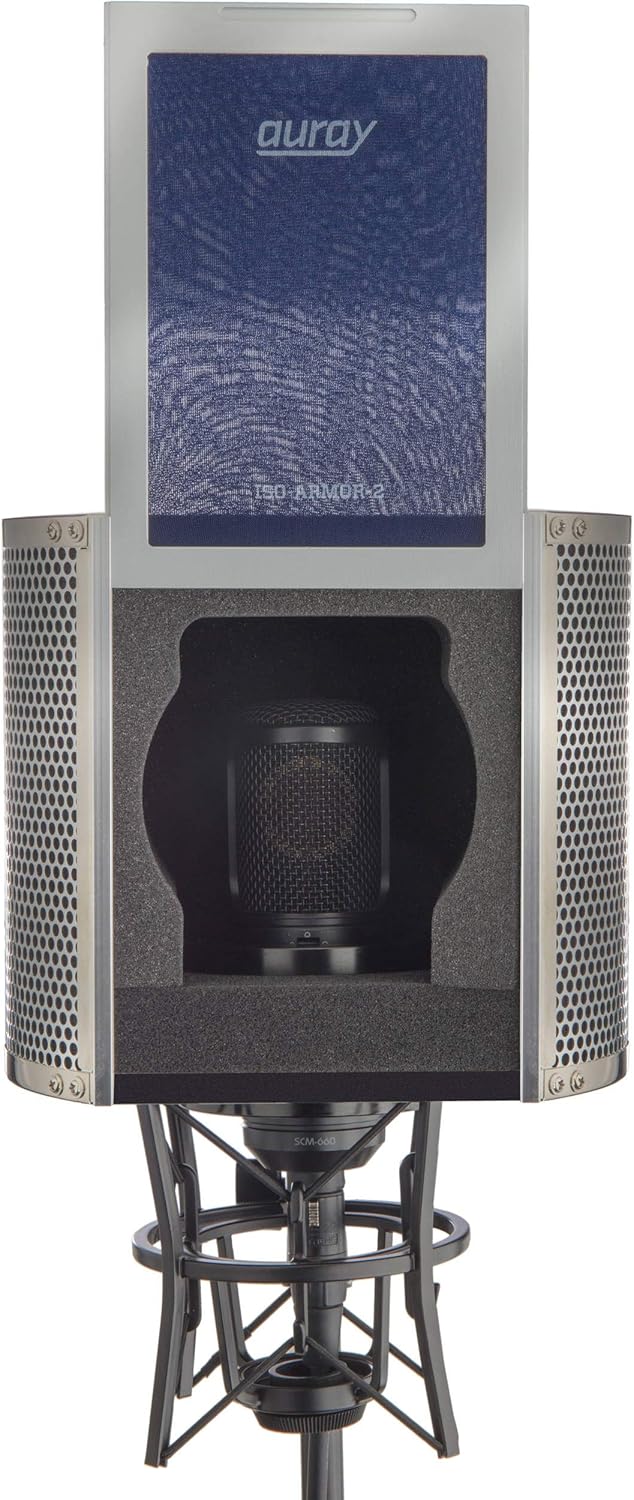 Recording Pop Filter - Microphone Isolation Chamber with Pop Filter,