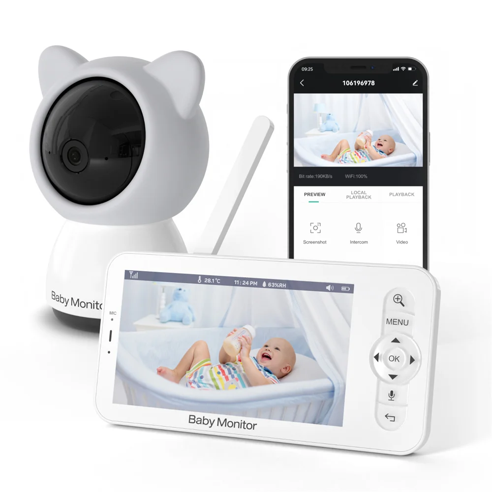 Audio Music Apps - Babystar 5 Inch Wifi Baby Monitor