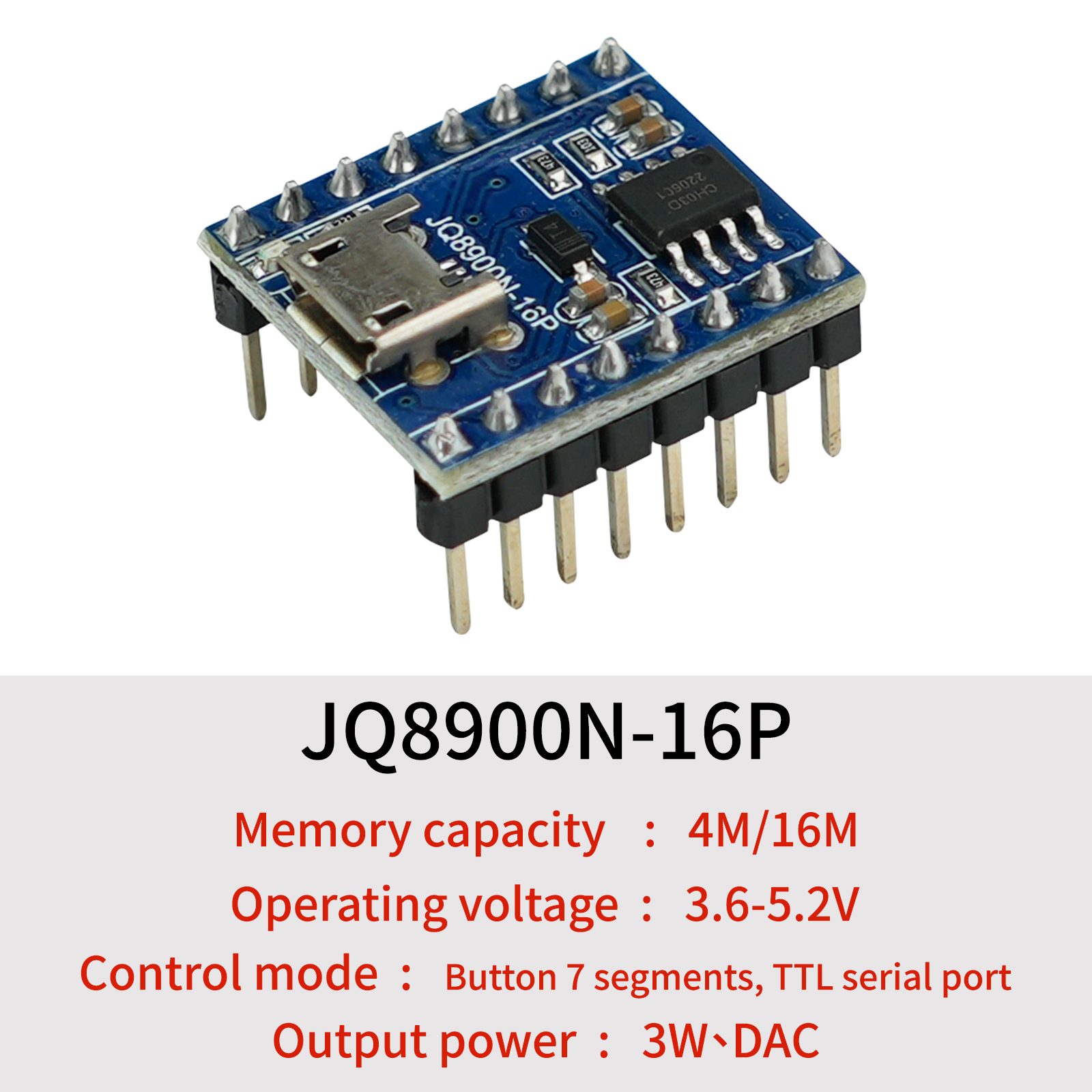 Voice Playback Module, JQ8900N - Audio Music Download Mp3 ulasan dan harga