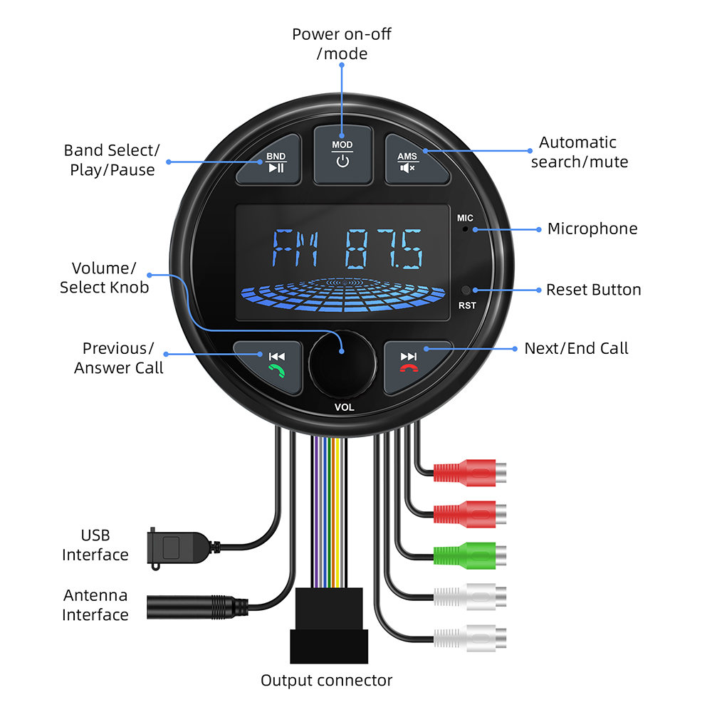 NEW Boat Radio Marine Stereo S - Audio Music App ulasan dan harga
