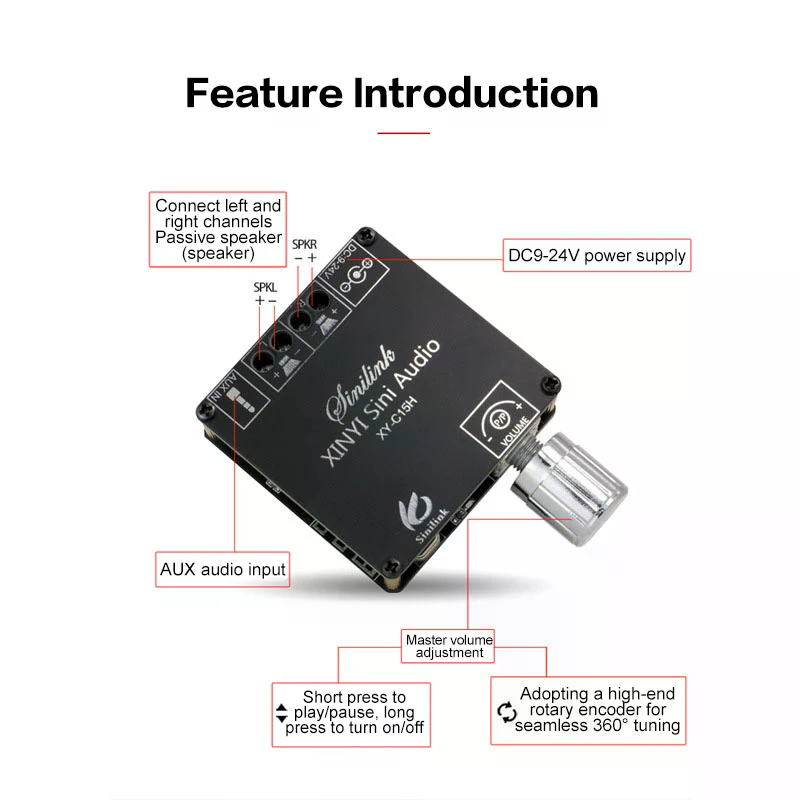 2*20W Bluetooth 5.0 Power Ampl - Audio Music Apps ulasan dan harga