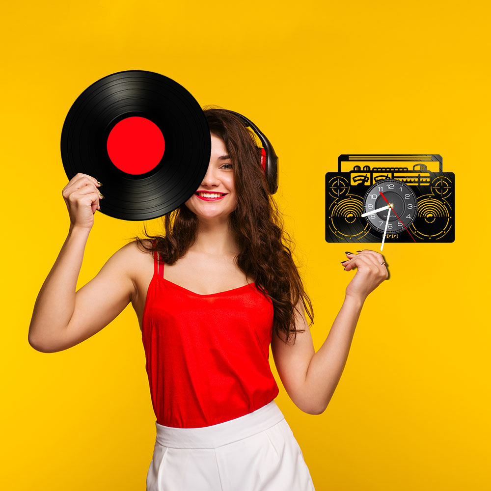 Boombox Radio Vinyl LP Record  - Audio Music Separate ulasan dan harga