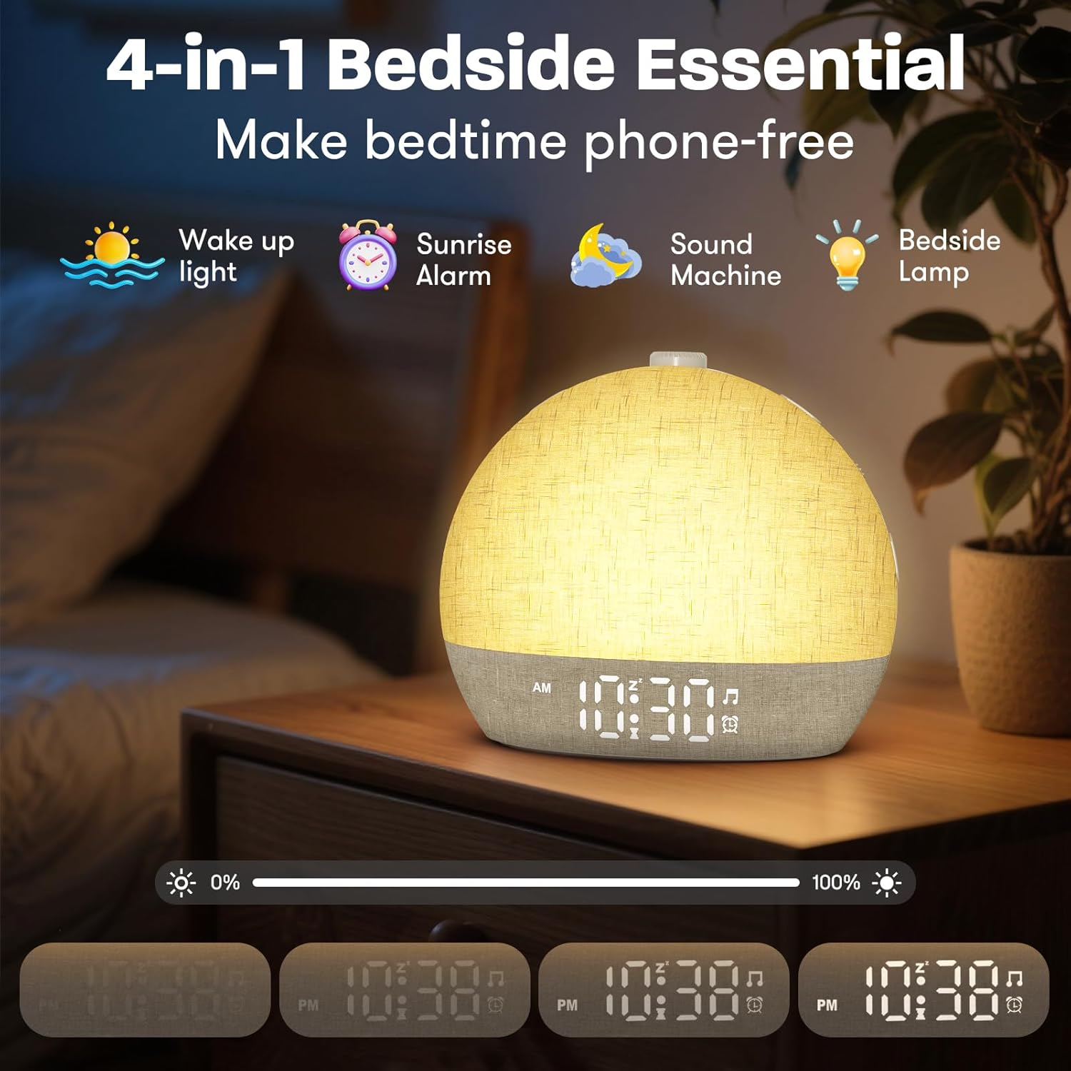 Sunrise Alarm Clock,White Nois - Audio Music Maker ulasan dan harga