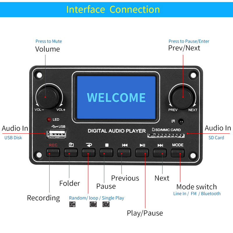 UNISIAN LCD Player Module MP3  - Audio Music App ulasan dan harga
