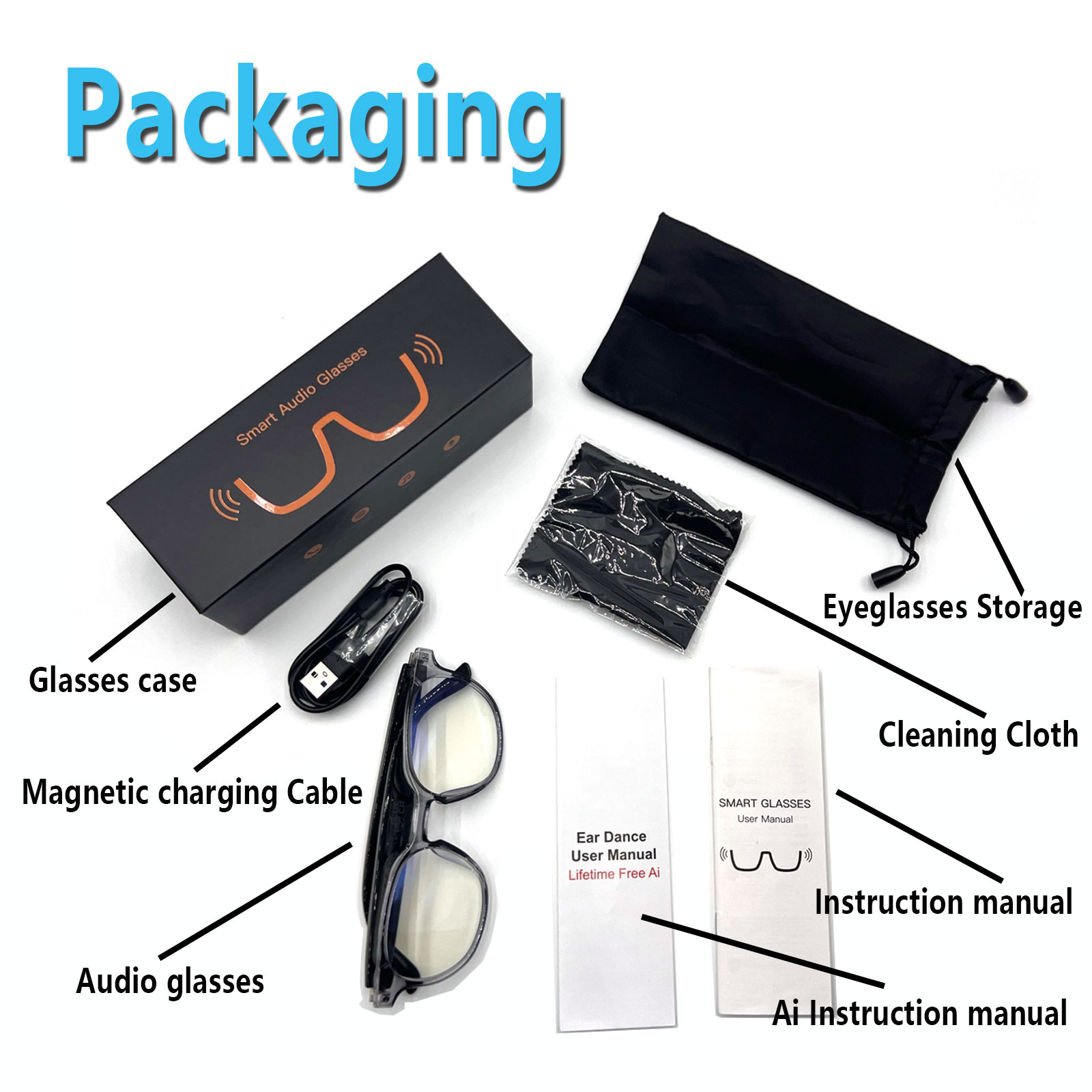 Smart Audio Glasses, Real-Time - Audio Music Apps ulasan dan harga