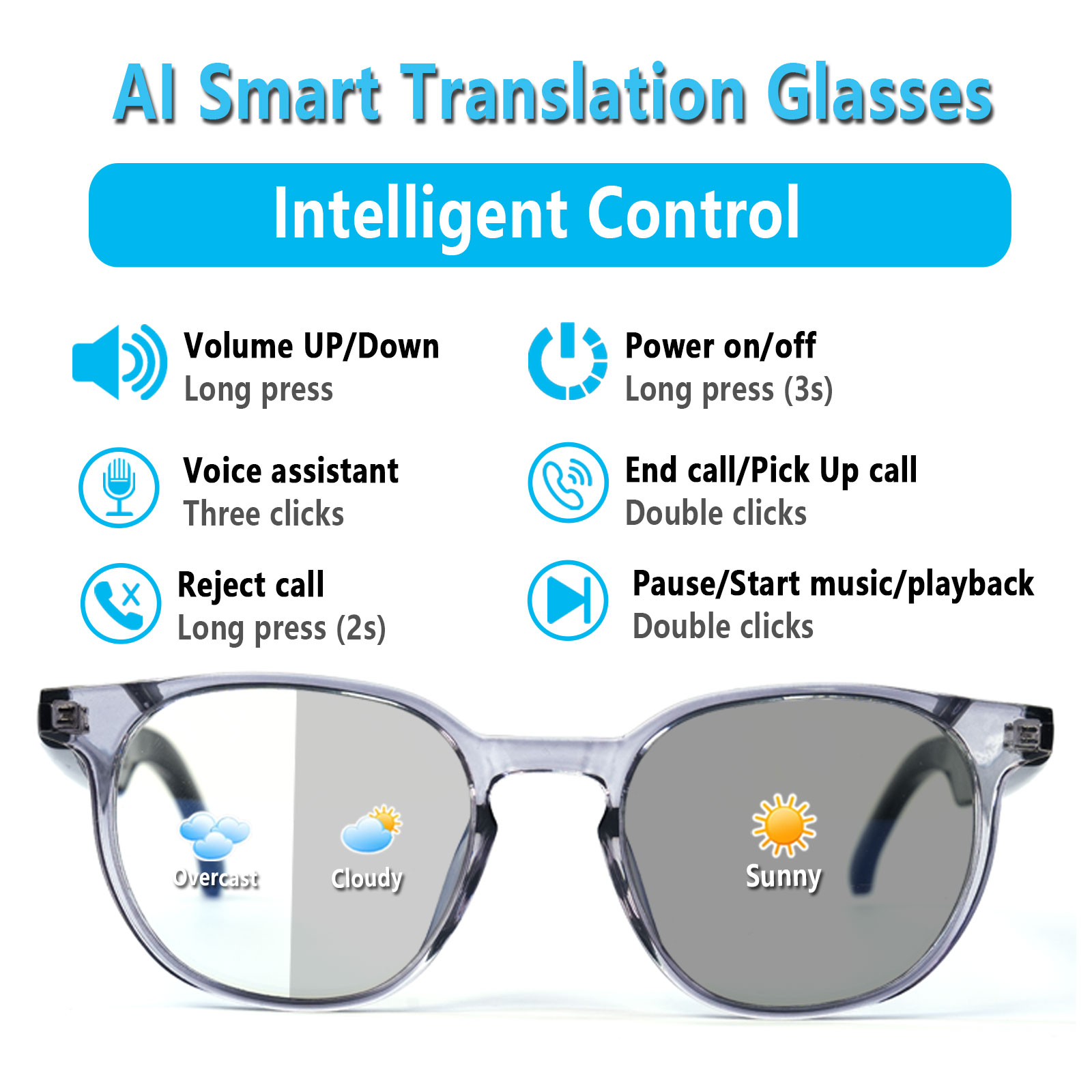 Smart Audio Glasses, Real-Time - Audio Music Apps ulasan dan harga