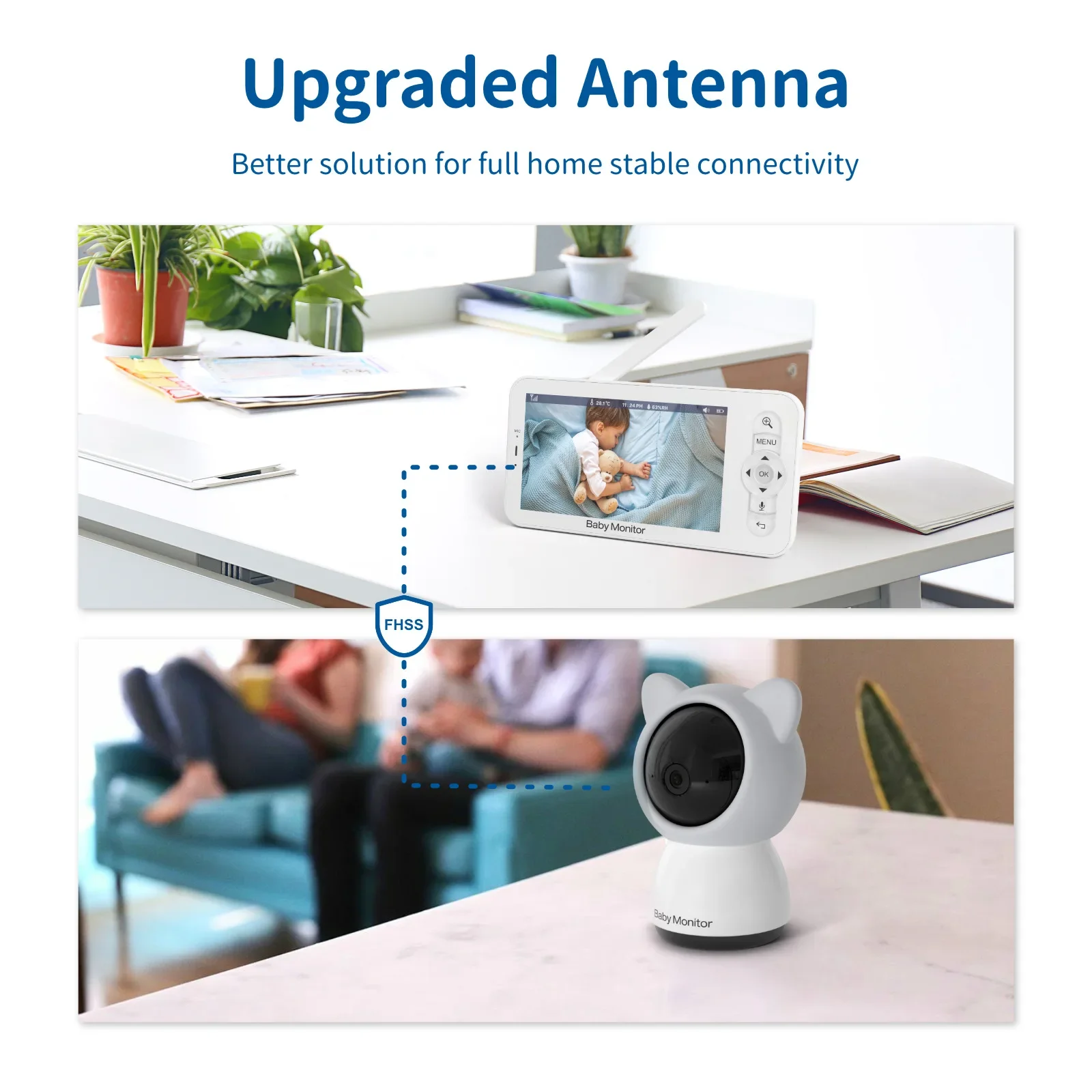 Baby Monitor HD 5 Inch LCD Two - Audio Music Apps ulasan dan harga