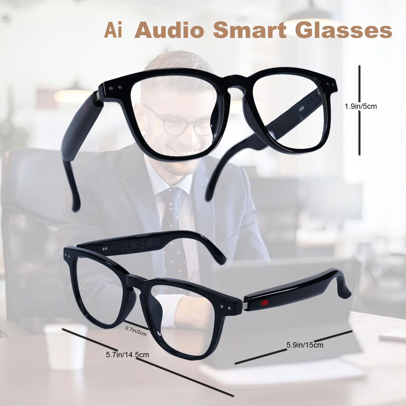 Smart audio glasses, real-time - Audio Music Apps ulasan dan harga