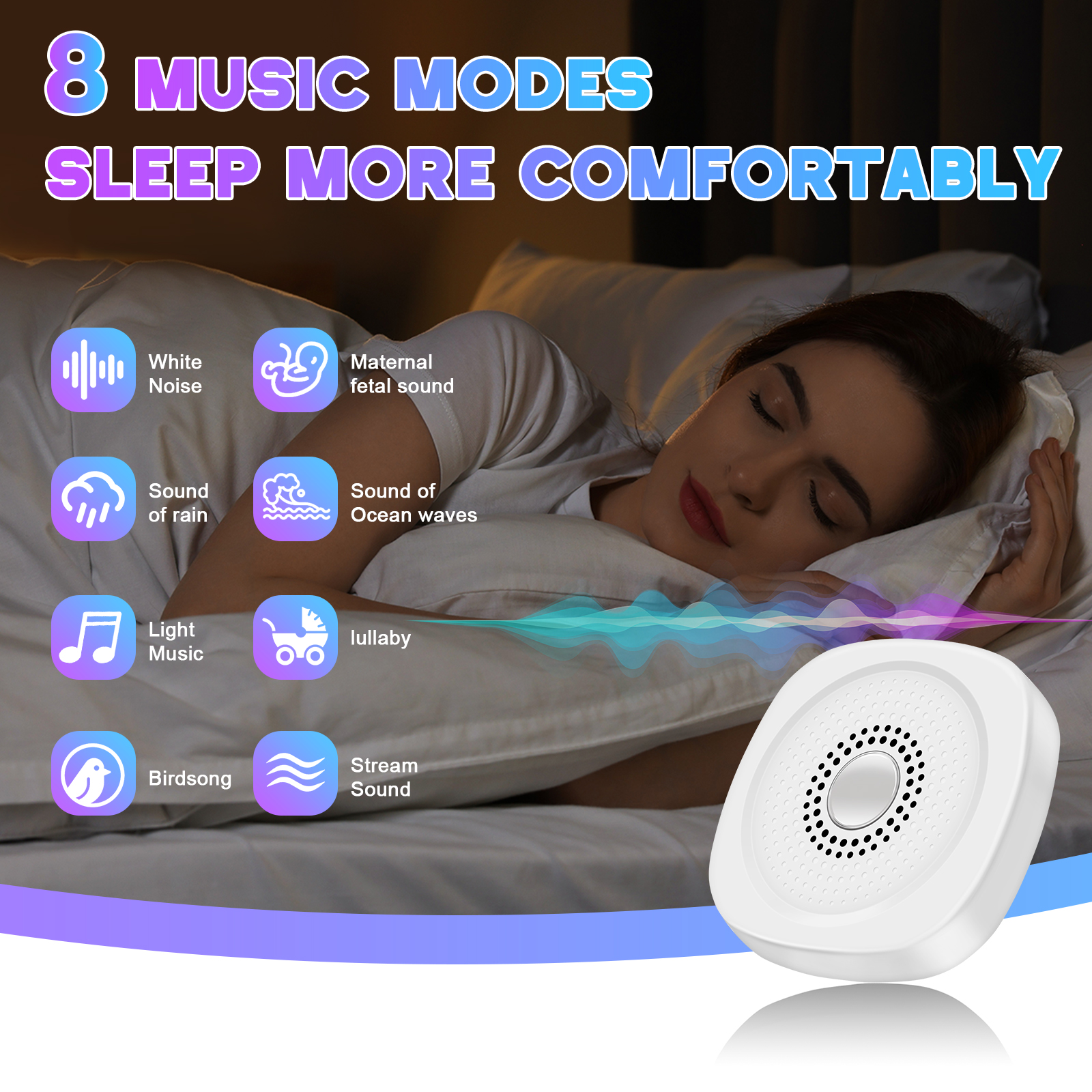 White Noise Sound Machine with - Audio Music Maker ulasan dan harga