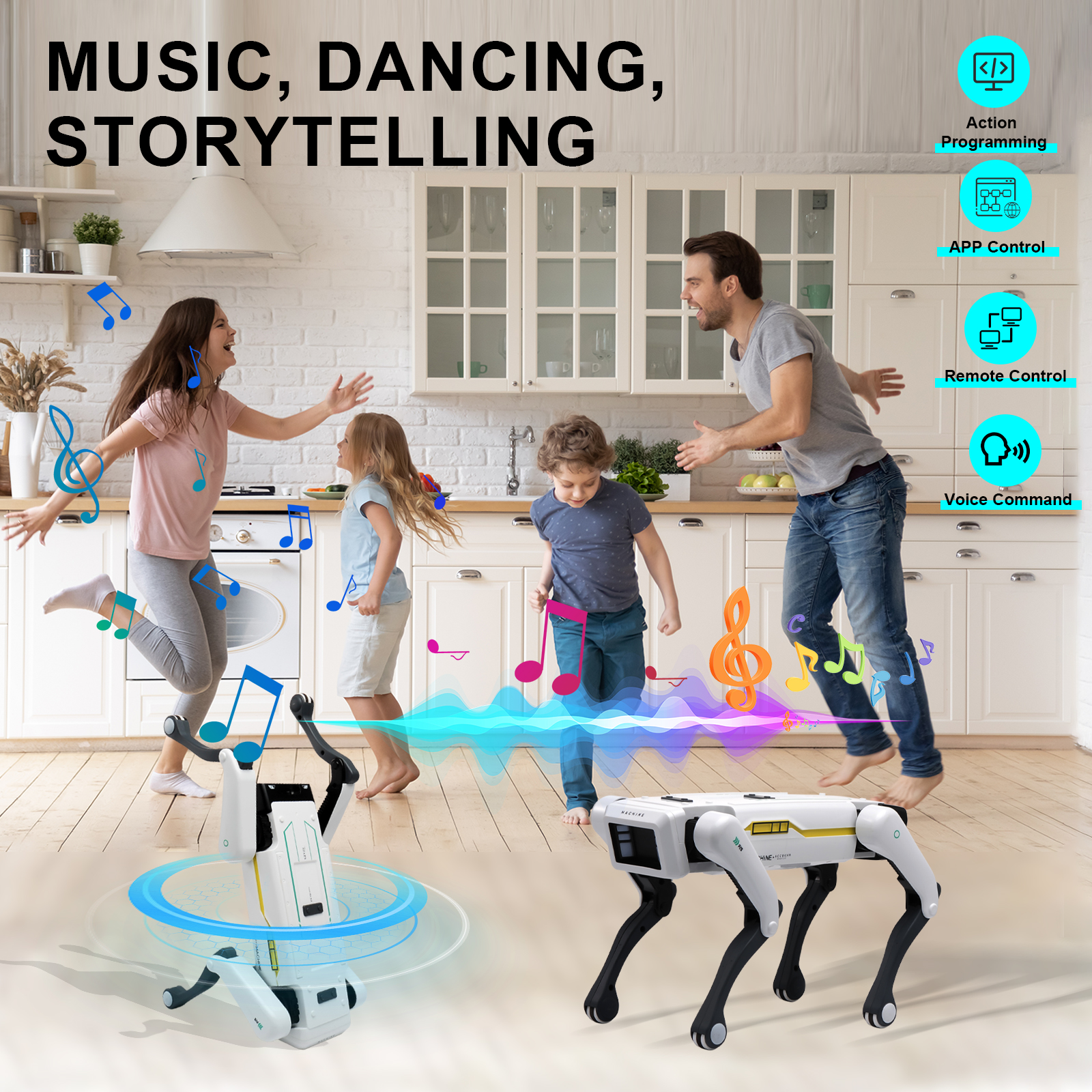 Intelligent AI RC Robot Dog Vo - Audio Music Maker ulasan dan harga