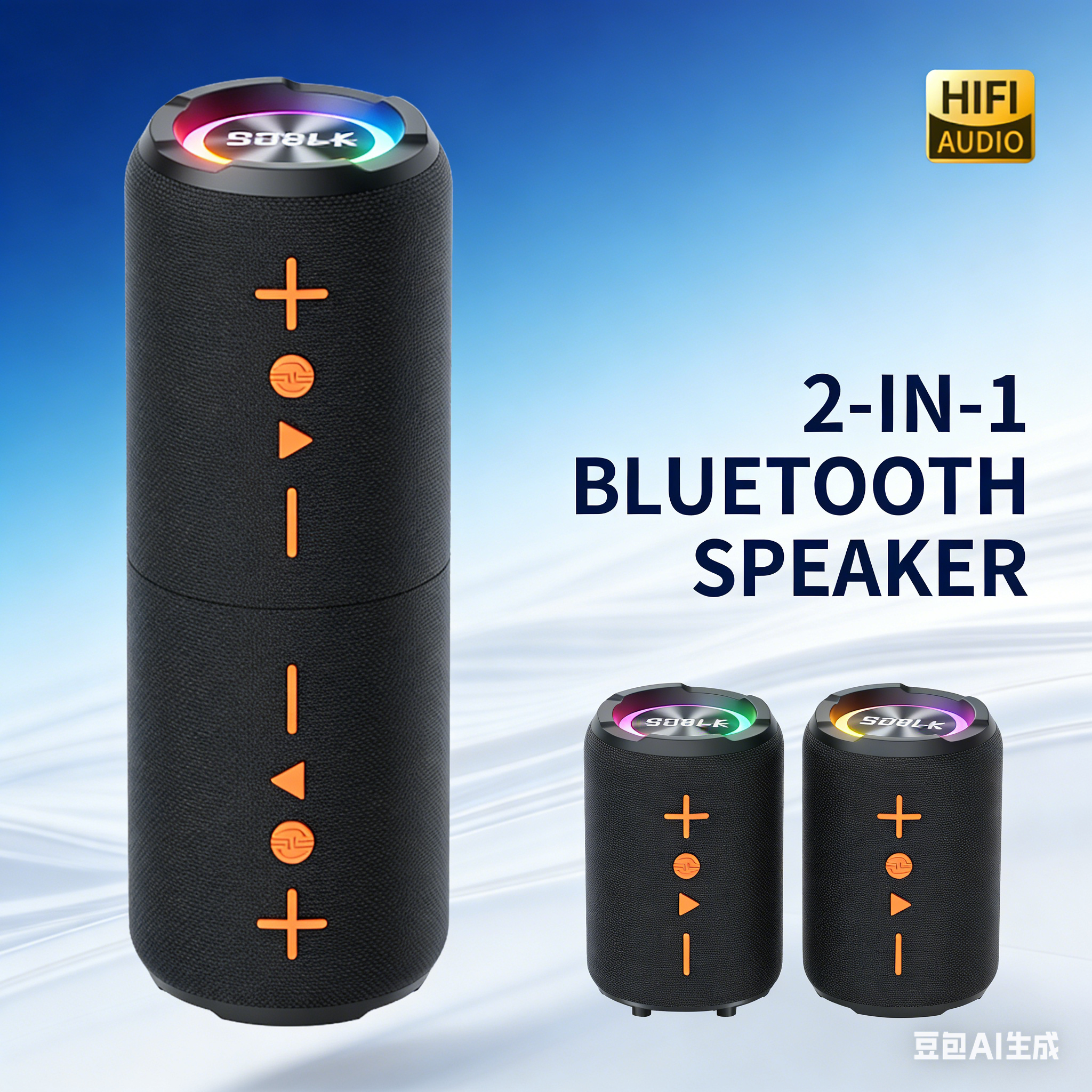 2-in-1 Separable Bluetooth Spe - Audio Music Separate ulasan dan harga