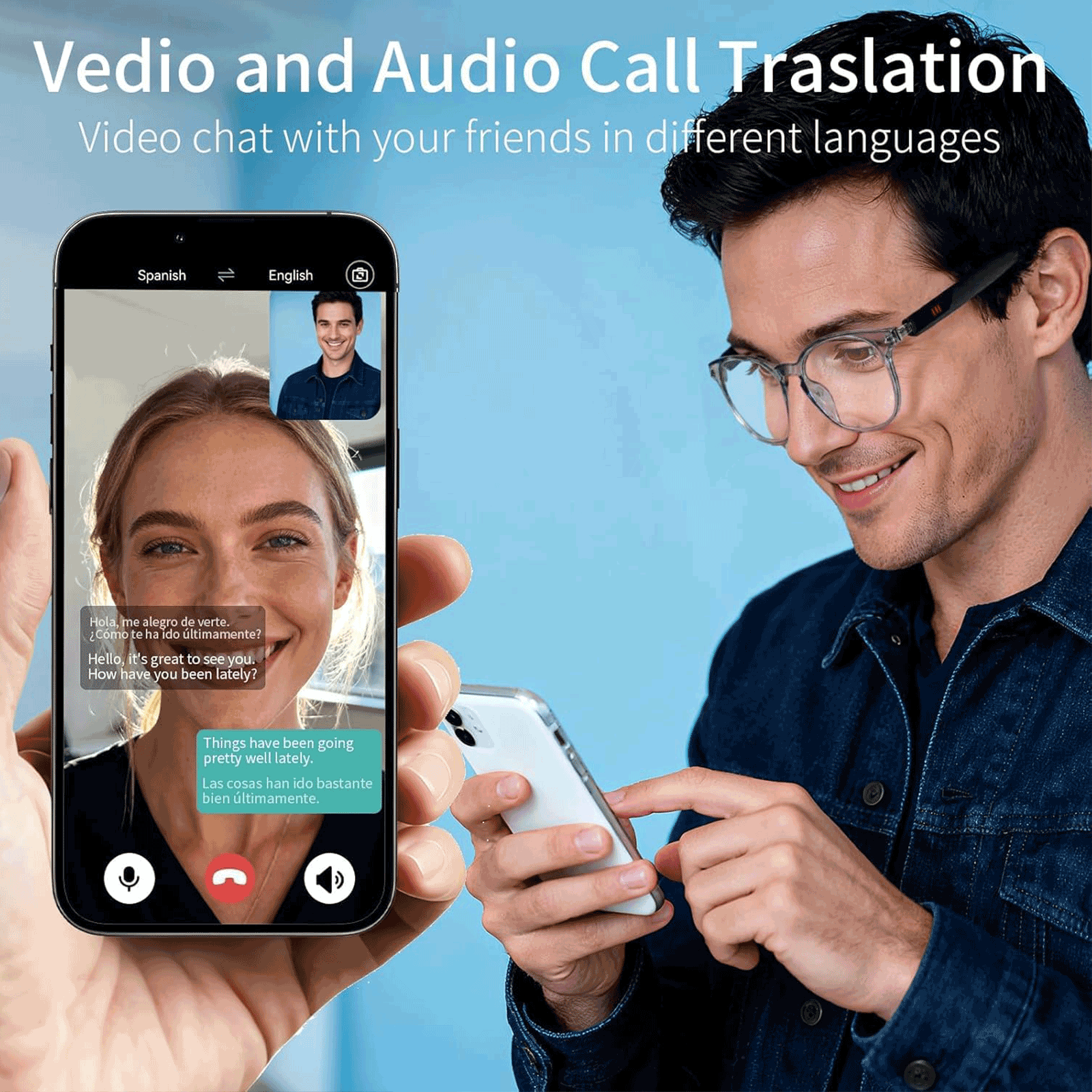 Smart Audio Glasses, Real-Time - Audio Music Apps ulasan dan harga