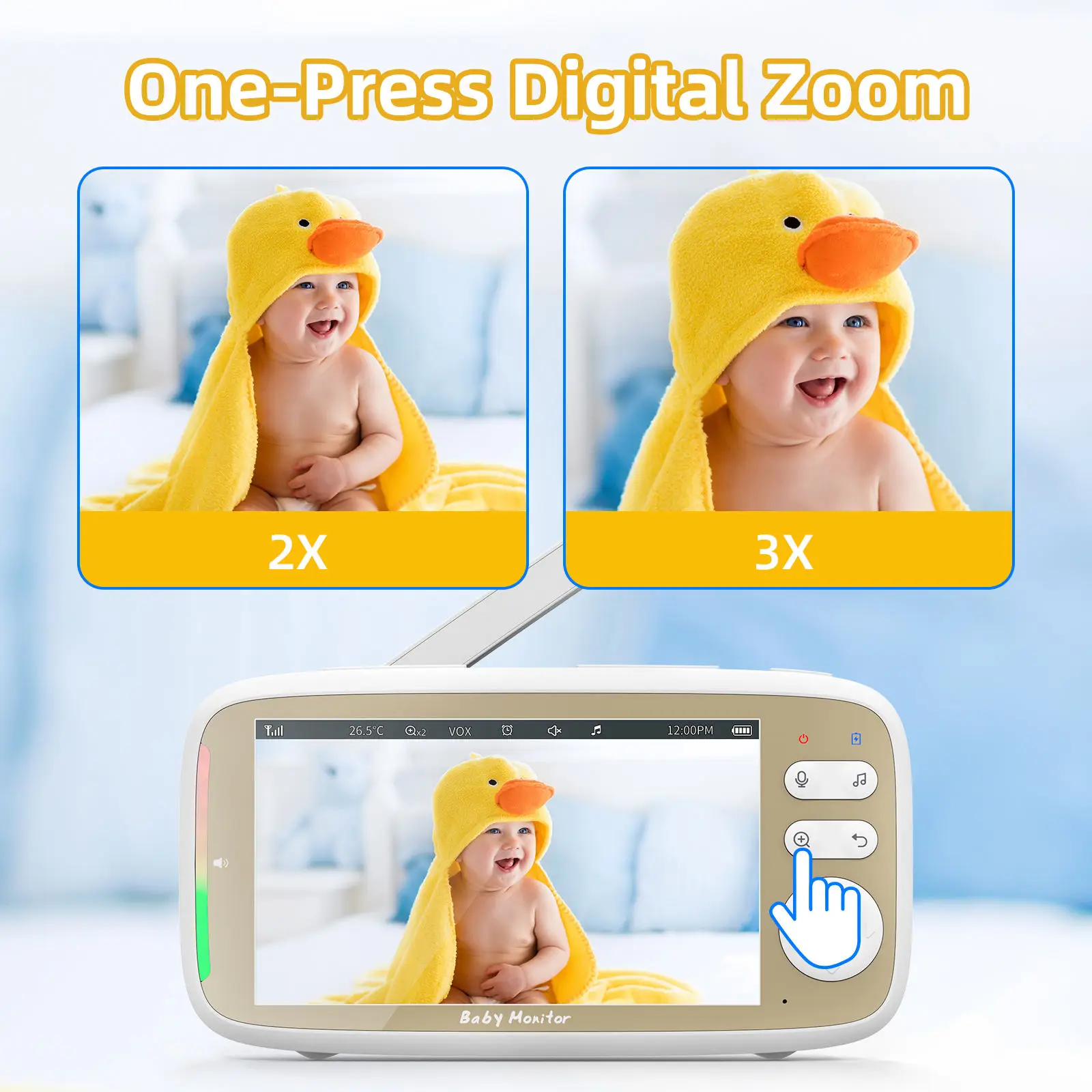 5 Inch Baby Monitor 3X Zoom PT - Audio Music Apps ulasan dan harga