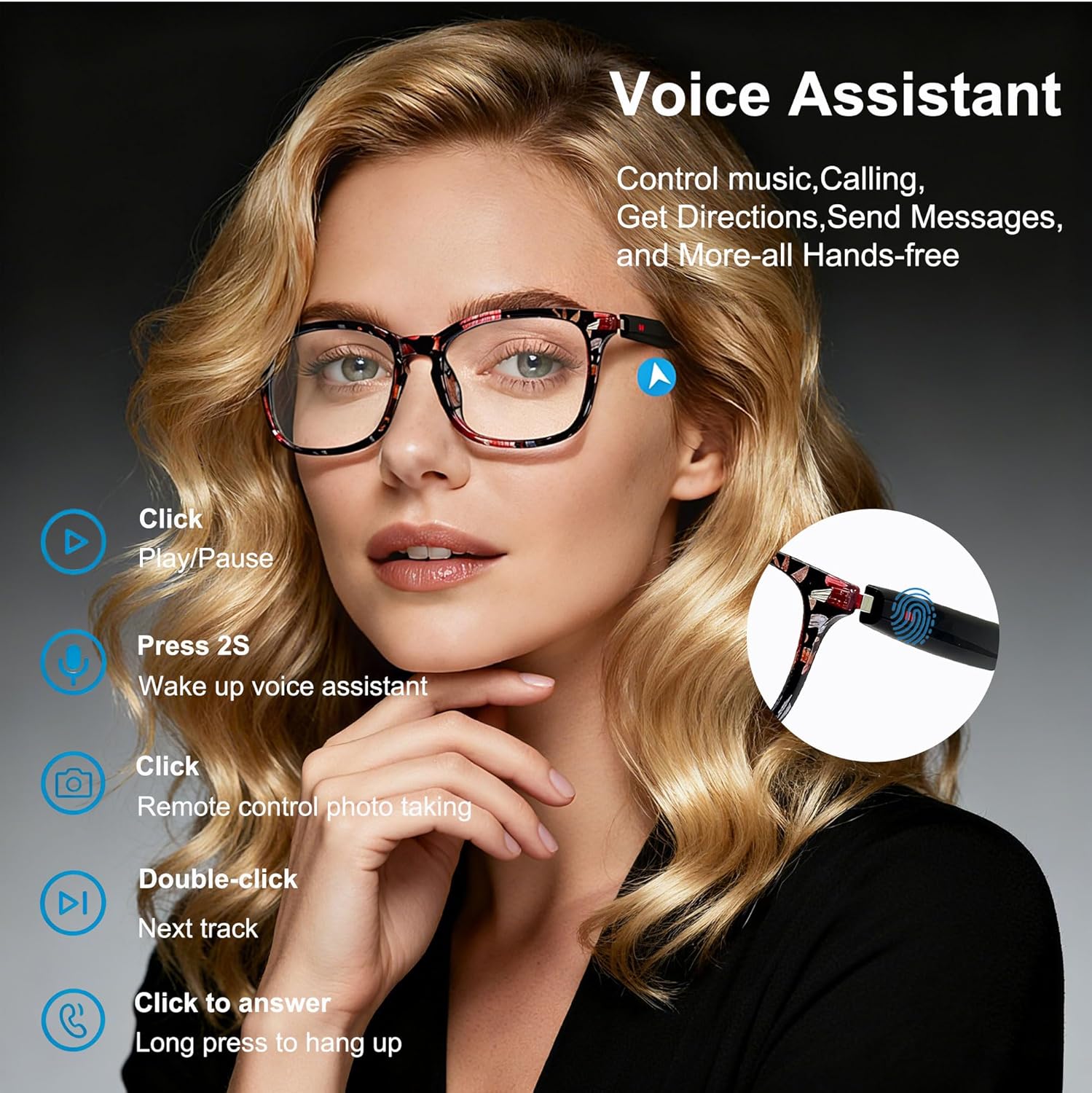 Smart Audio Glasses, Real-Time - Audio Music Apps ulasan dan harga