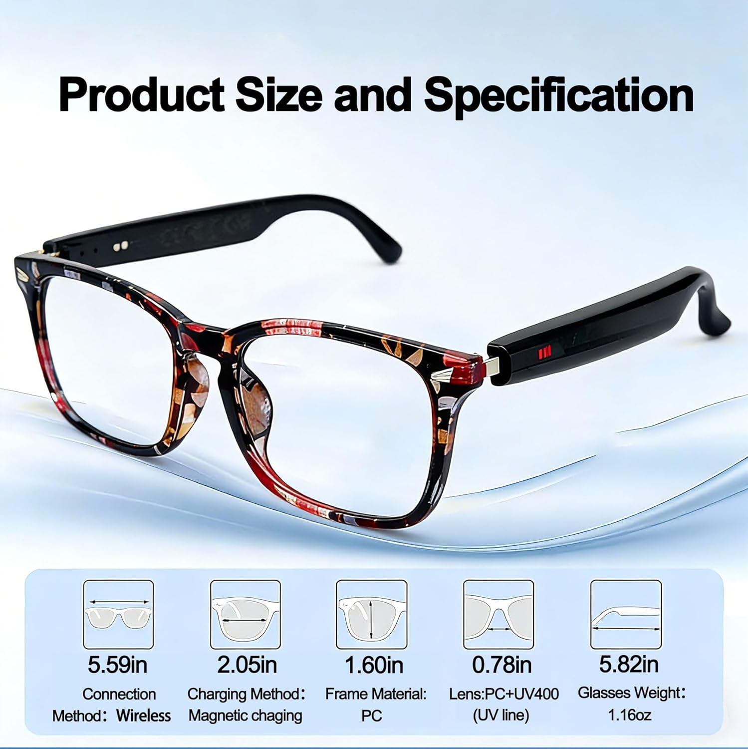 Smart Audio Glasses, Real-Time - Audio Music Apps ulasan dan harga