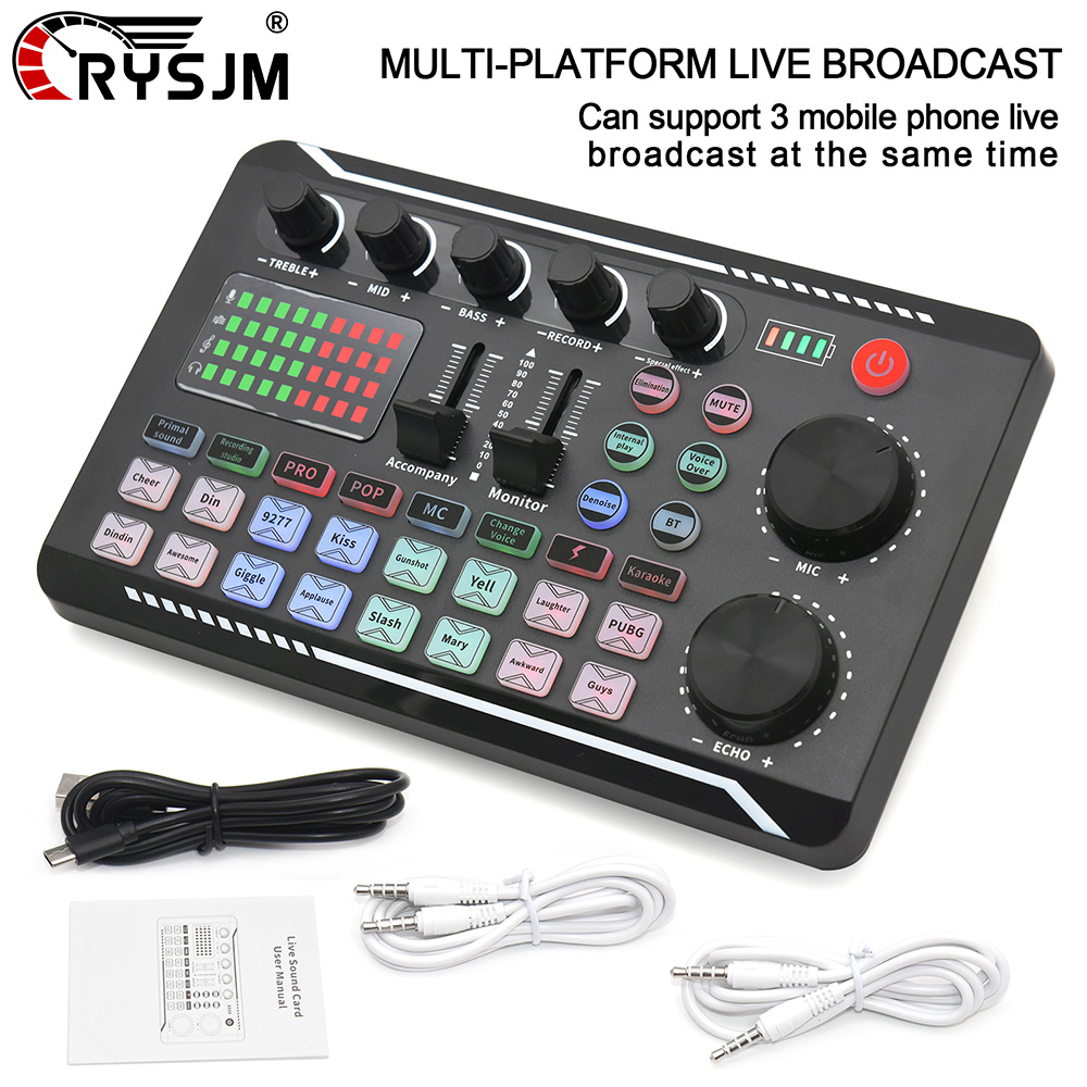 F998 Live Sound Card With DJ M - Audio Music Maker ulasan dan harga