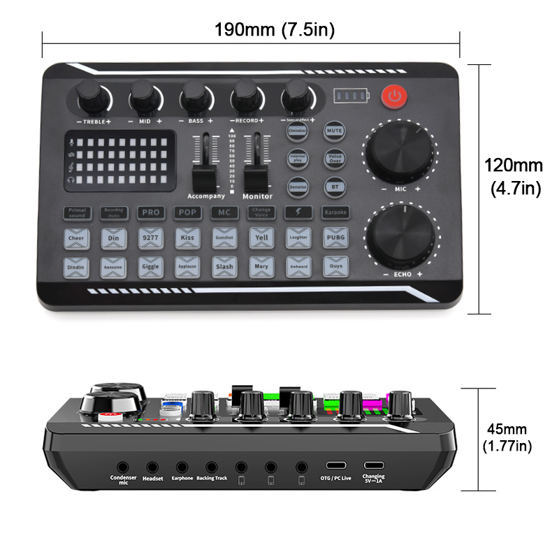 F998 Live Sound Card With DJ M - Audio Music Maker ulasan dan harga